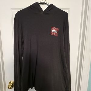 Light weight, long sleeve with hood Van's shirt.